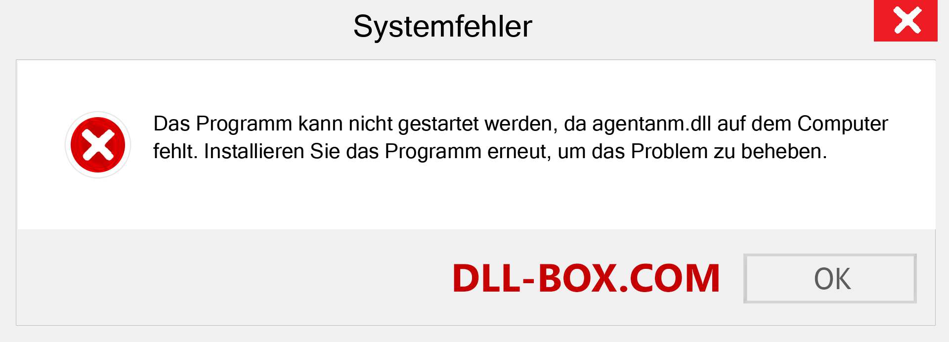 agentanm.dll-Datei fehlt?. Download für Windows 7, 8, 10 - Fix agentanm dll Missing Error unter Windows, Fotos, Bildern